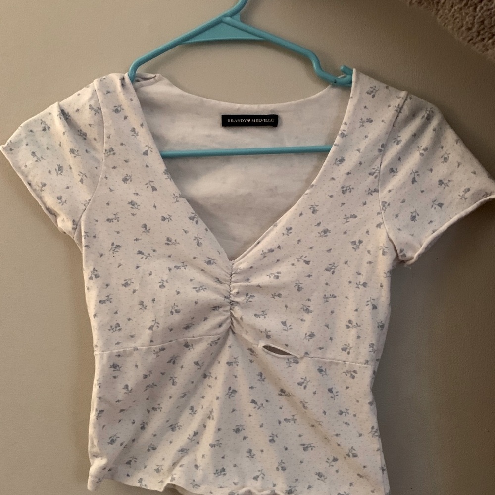 Brandy Melville Flower Crop Top!